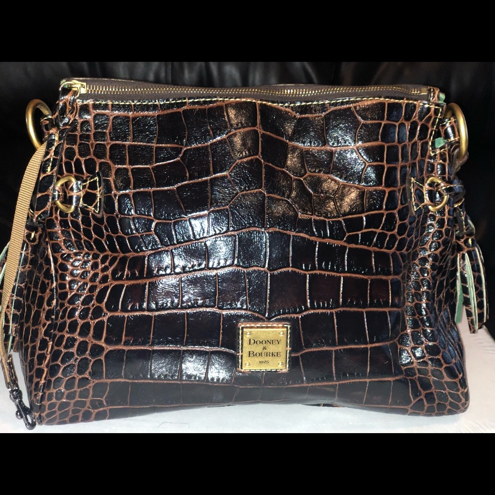 Dooney & Bourke Brown Croc Handbag